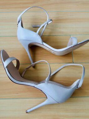 Beige Stiletto Sandals - US 11